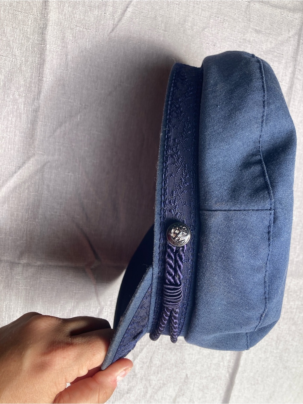 Vintage Greek Fisherman Hat Navy from Finland Maritime Nautical Sailor military